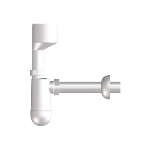 Siphon for urinals DN32 with connecting collar and decorative rosette. Siphon for urinals DN32 with connecting collar and decorative rosette.